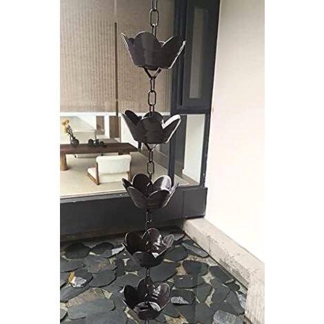 Chaîne De Pluie Pour Gouttière - Déflecteur D'Eau En Alliage D'Aluminium, Longueur 100cm - Remplacement Descente Pluviale Décorative