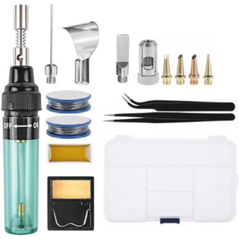 Kit D'embouts Pour Fer à Souder à Gaz - 5 Pièces (4 Pointes + 1 Coupe-mousse) - Filetage M5 - Pour Soudure électronique Et Précision