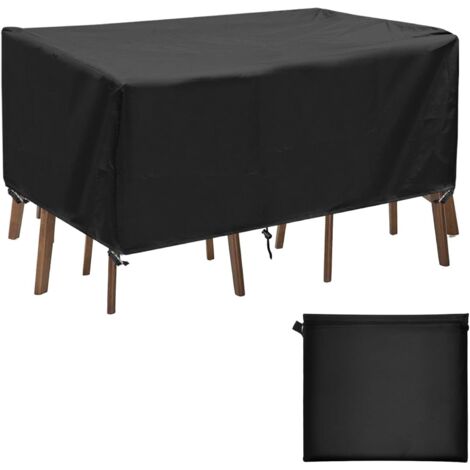 Jianghu Art Housse Salon De Jardin 200x150x85cm Exterieur Bache Table De Jardin, Housse De Table ExtéRieur BâChe De Protection éTanche Tissu Oxford