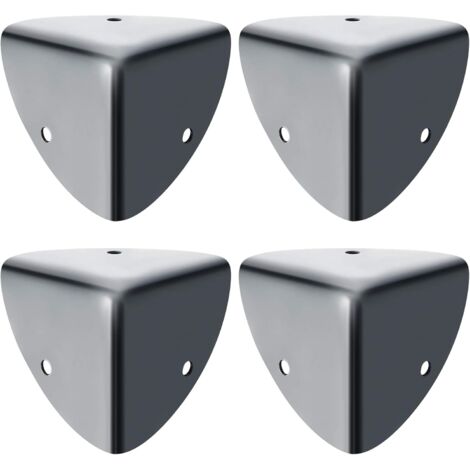 Protecteurs De Coins De Table SAYAYO - 4 Pièces, Métal Brossé, Antirouille, 39x39x39mm - Pour Meubles Enfants