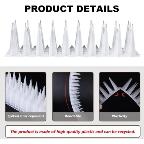 Lot De 6 Pics Anti Oiseaux Pique Anti Pigeon Répulsif Pigeon Balcon