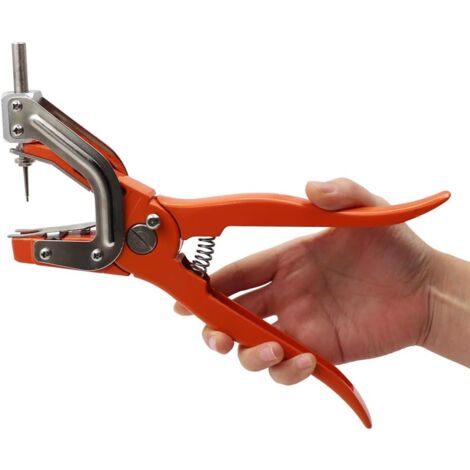Pince à étiquettes D'oreille Pour Bétail - Acier, Avec Broche De Rechange - Pour Porcs, Bovins, Moutons - Ergonomique