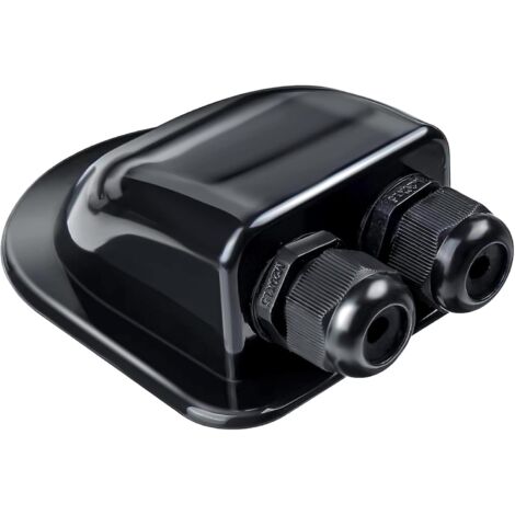 2PCS Passe-Toit IP68 Presse-étoupe Solaire étanche Boîtier D'entrée De Câble Double Résistant Aux Intempéries, Blanc - Bricolage