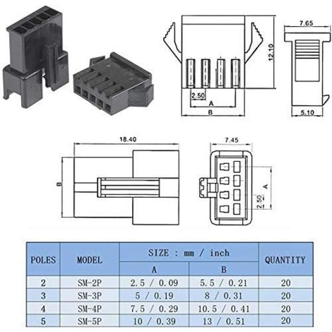 Kit 560 Pièces Connecteurs JST SM 2.5mm - 2/3/4/5 Broches Mâles Et Femelles - Pour électronique, LED, Modélisme - 12