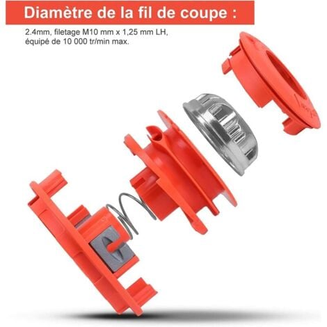 Bobine Fil Tete Debroussailleuse Universelle M X Avec Mm X M Fil Nylon