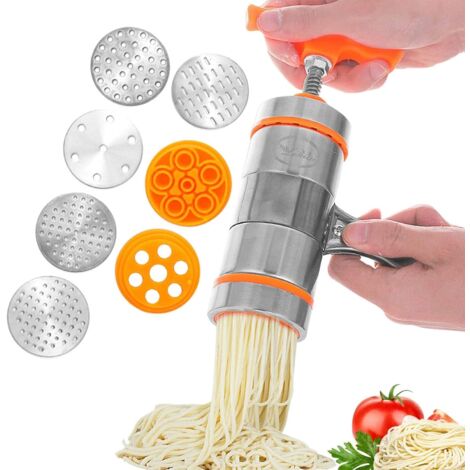 Machine à spaetzles en acier inoxydable de qualité supérieure avec poignée confortable, passoire à araignée en acier inoxydable, cuillère à pâtes, passoire à œufs allemands faits maison