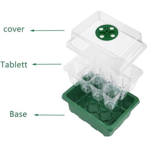 Mini Serre Semis Mini Serre De Jardinage 3 Plateaux 120 Cellules - Avec Couvercle Et Outils Pour Semis Et Germination Jardinage Intérieur