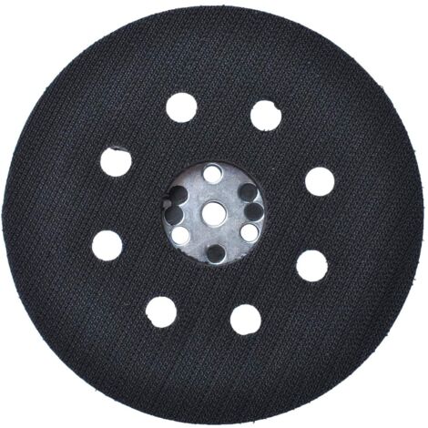 Plateau de ponçage dur compatible avec Bosch PEX 12, PEX 125 et PEX 400 A (Ø 125 mm) - Plateau de support rond 8 trous pièce de rechange plateau de ponçage