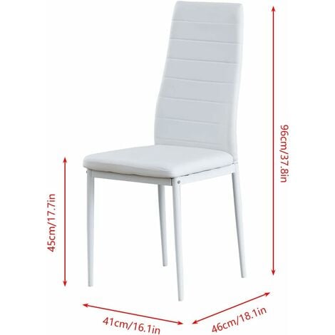Dining Room Set, White Dining Table with Chairs, Table and Chairs for Living Room Home Kitchen (Table with 4 Chairs, Grey Faux Leather)