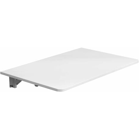 Wall Mounted Desk, Folding Table on the Wall, Floating Drop-Leaf Desk for Study, Foldable Desk for Small Room (White)