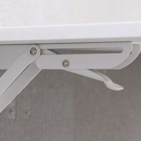 Wall Mounted Desk, Folding Table on the Wall, Floating Drop-Leaf Desk for Study, Foldable Desk for Small Room (White)