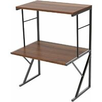 Countertop Microwave Rack Storage Shelving Unit, Small Oven Shelf Microwave Stand, Printer Stand for Desktop Storage Organizer (Walnut, 3 tiers)