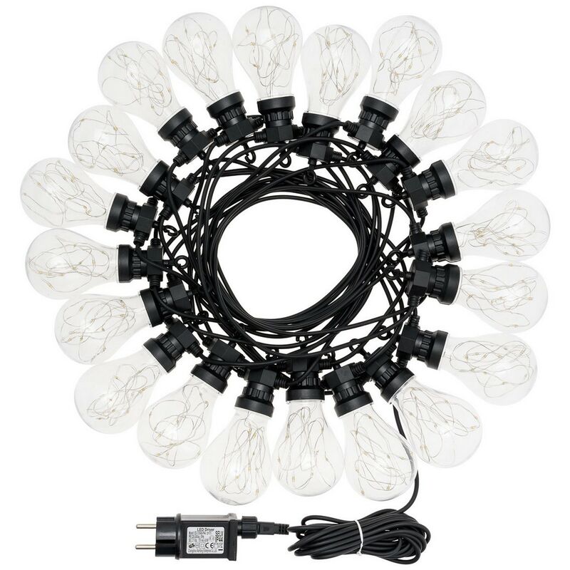 Catena Luminosa Party Light 20 Lampadine Goccia Ø 67 Bianco Caldo