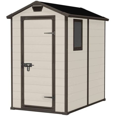 BOX CASETTA IN RESINA DA GIARDINO 130X192X198H CM KETER MANOR 4X6 BEIGE 70000