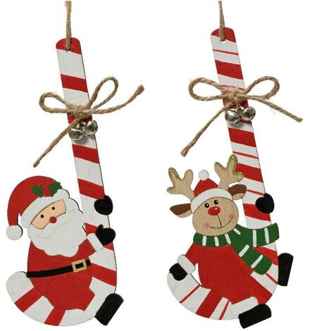 Ornamento A Forma Di Bastoncino Di Zucchero Da Appendere – Decorazione Natalizia Specchiata, Leggera E Portatile – Perfetta Per Albero Di Natale E Feste