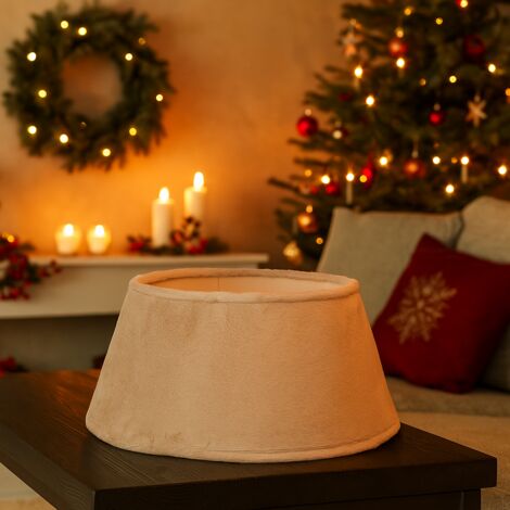 Copribase Albero di Natale Velluto Beige 55 Cm