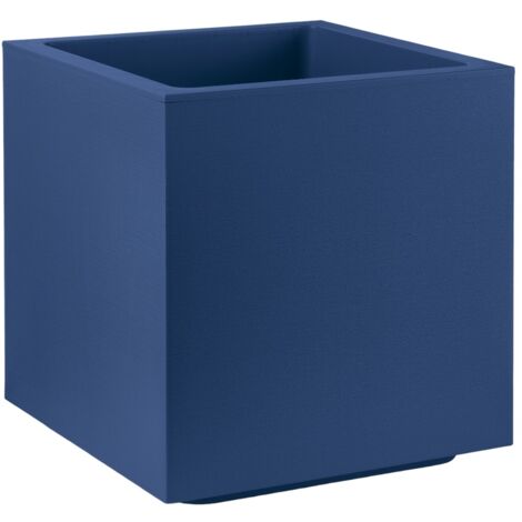 Vaso fioriera QUADRATO CUBO MATHERIA in plastica CON RUOTE 30CM VECA vari colori - Color: DEEP BLUE