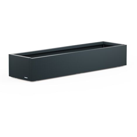Fioriera Bassa Herstera PLANTER XIC 150 in Metallo colore Antracite 150x40x25 cm (1/4)