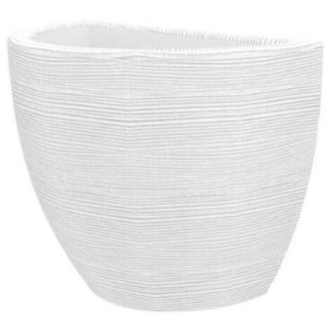 Vaso Shabby a Muro con Water Reserve  30 cm - Bianco Perla