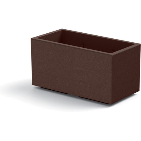 Vaso Fioriera Matheria da 100cm rettangolare di design moderno con ruote vari colori - Colore: Bronzo