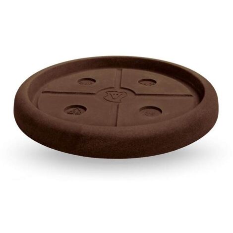 Greemotion Sottovaso per piante, colore antracite, con fiori, diametro di 39 cm, altezza 5 cm, sottovaso in plastica, sottovaso rotondo