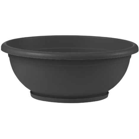 VECA CIOTOLA NAXOS D.40 CM CON SOTTOVASO ANTRACITE