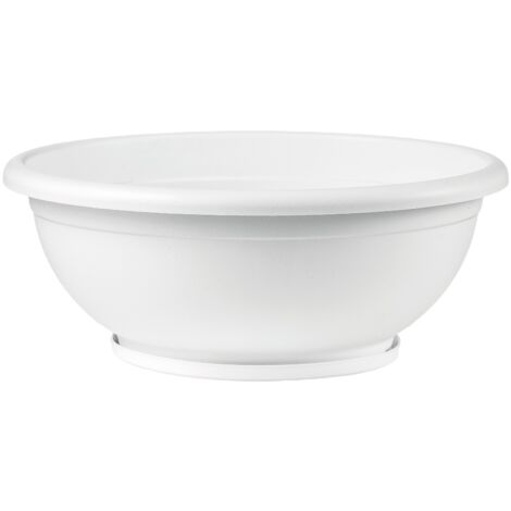 Ciotola Naxos con Sottovaso ad Incastro Bianco - 50 cm