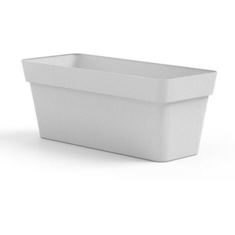 FIORIERA RETTANGOLARE CLEO CON RUOTE IN PLASTICA 80 CM VECA VARI COLORI - Colore: Bianco