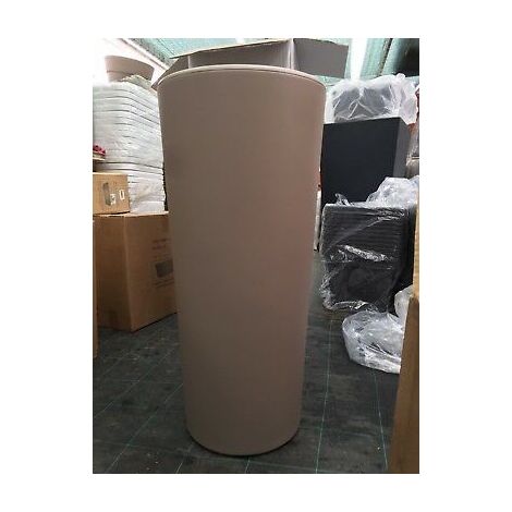 Vaso alto Cache-pot Veca Clou Rotondo Altezza 65 cm- con Cache Pot - Colore: Avana