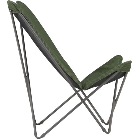 Lafuma Poltrona Da Campeggio Pieghevole ALU CHAM – Seduta Air Comfort, 5 Posizioni, Schienale Ergonomico, Leggera 3,5 Kg, Made In France, Colore Acciaio