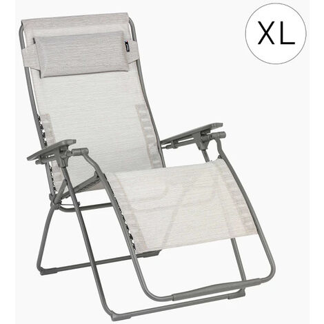 Lafuma Tessuto Di Ricambio Per Sdraio Futura - Batyline Grigio, Resistente Ai Raggi UV - Foto 4