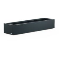 Fioriera Bassa Herstera PLANTER XIC 150 in Metallo colore Antracite 150x40x25 cm