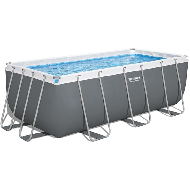 Piscina elevada desmontable Rectangular Bestway 56456 Power Steel 412x201x122 cm