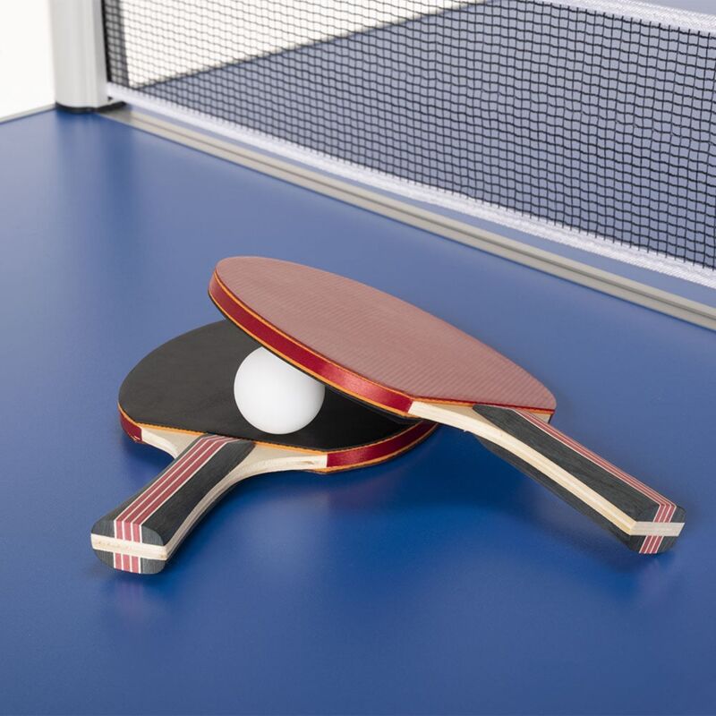 Pack Ping Pong, 2 raquetas tenis de mesa, Pelotas Ø40 mm, Red