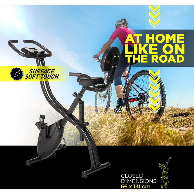 Bicicleta estática plegable con bandas para brazos y piernas, bicicleta  estacionaria plegable para personas mayores, bicicleta estática reclinada  para