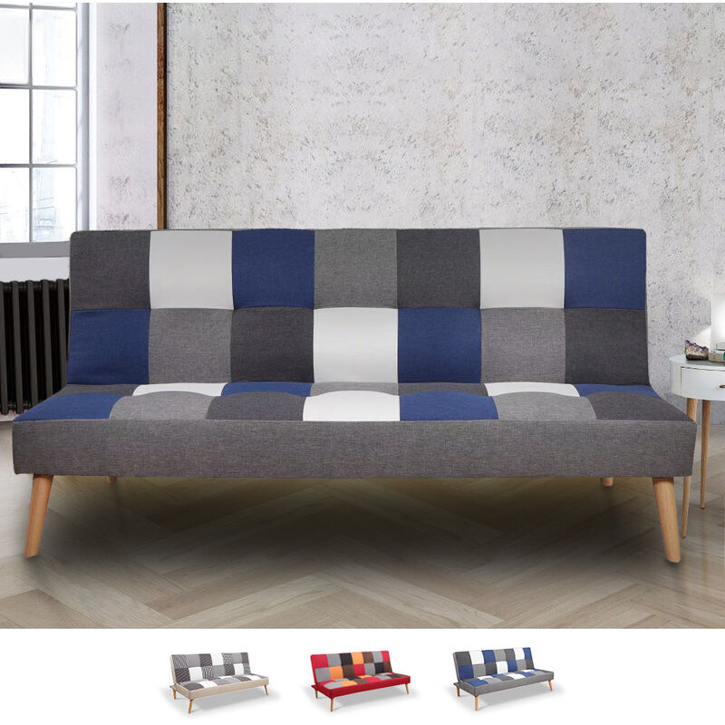 Sofá biplaza rústico de piel sintética, sofá cama para espacios pequeños,  dormitorio, habitación de invitados, apartamento con marco de metal y