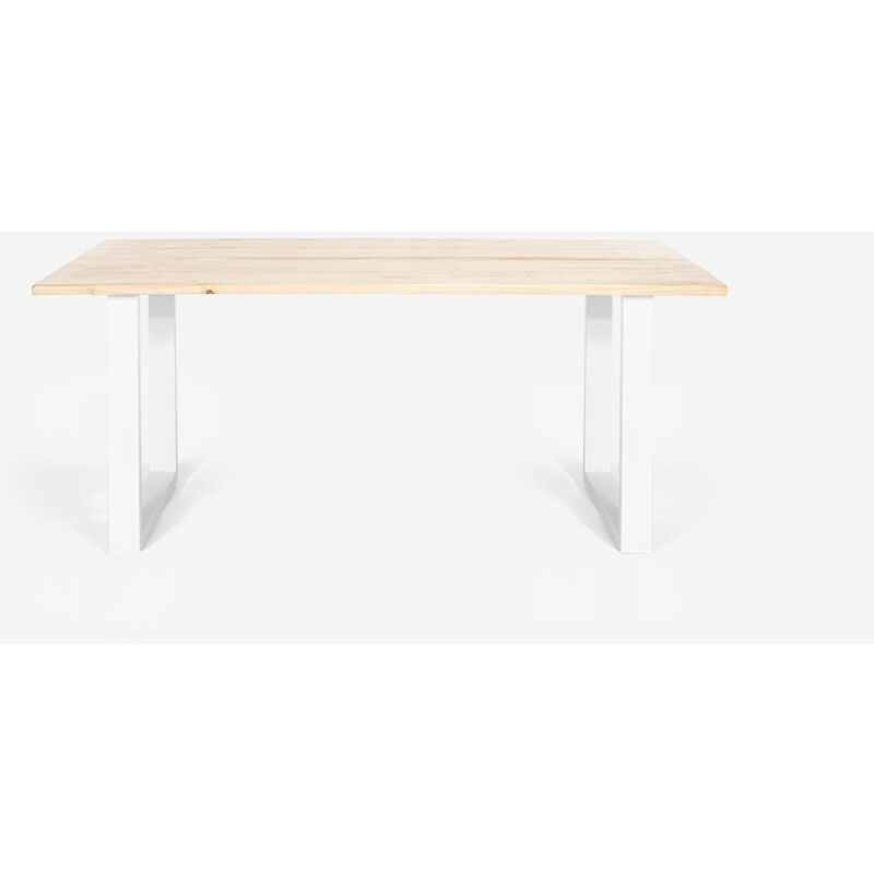 Mesa de comedor de madera patas de hierro industrial 220x80 cm Rajasthan  220