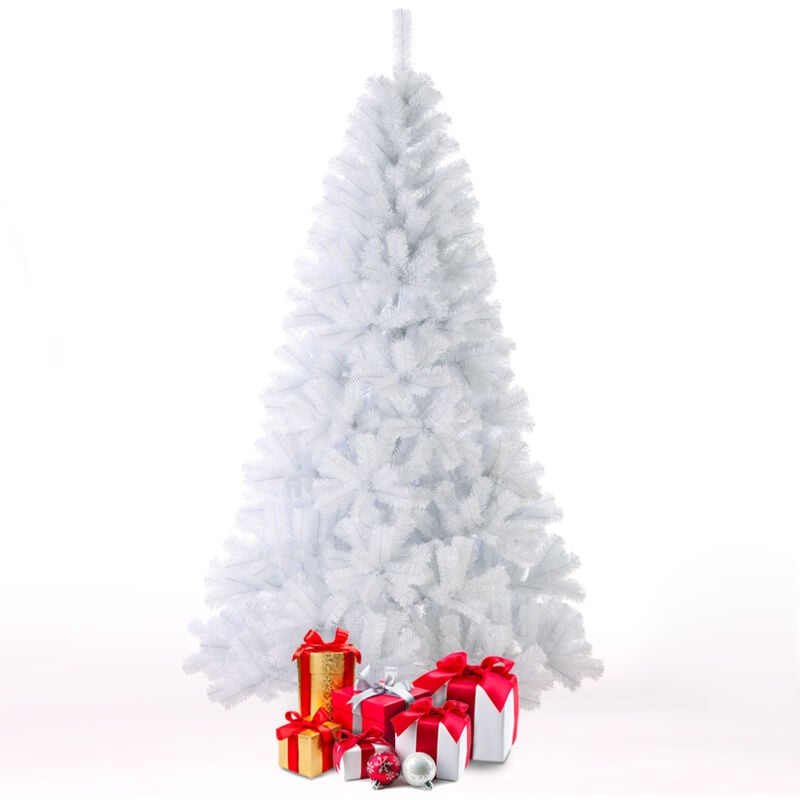 Árbol de Navidad Artificial Clásico Tradicional Blanco 240 cm Zermatt