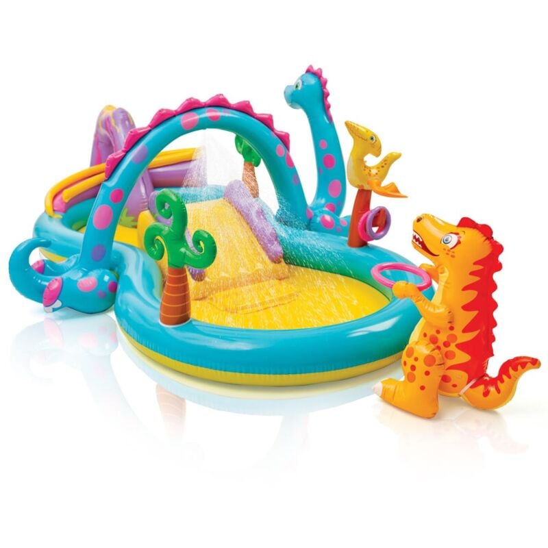 Piscina hinchable para niños Intex 57135 Dinoland Play Center juego