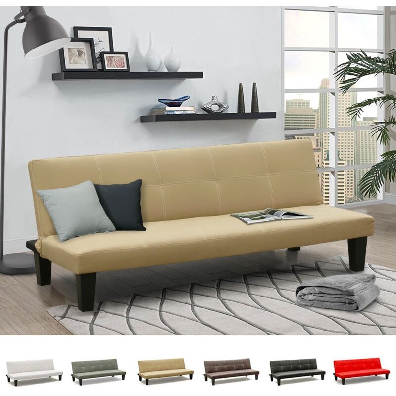 Sofá biplaza 3 en 1, sofá cama convertible tipo futón, sofá biplaza  funcional de 2 plazas con sofá cama extraíble y respaldo reclinable para el  hogar