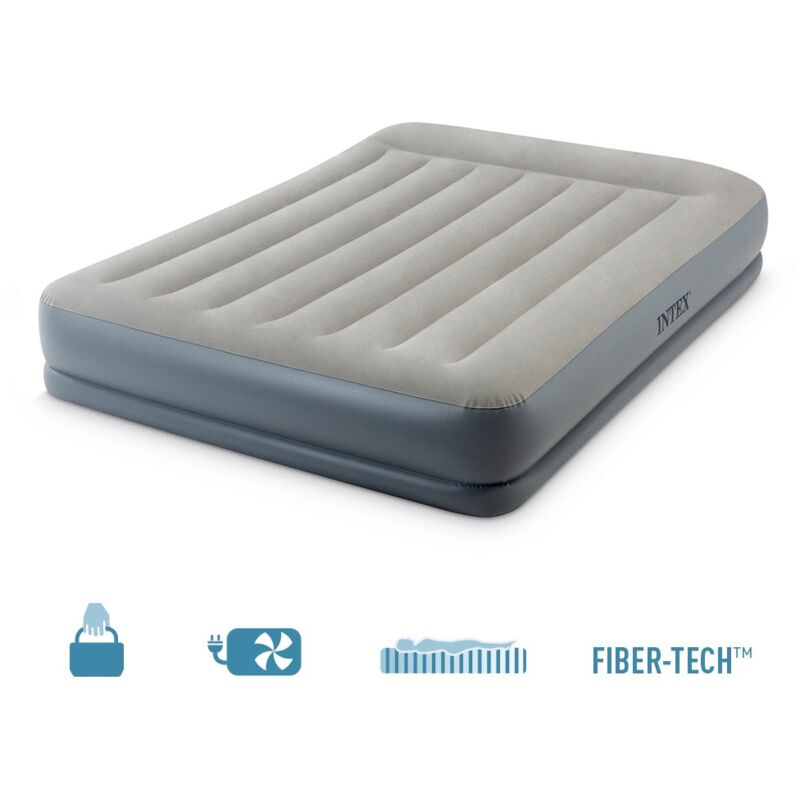 Colchón hinchable Intex Dura-Beam Plus ComfortPlush - 137x191x33 cm,  Colchones de viaje, Los mejores precios