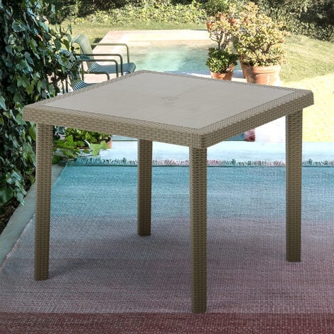 Mesa Plegable 90x90 Cuadrada Escritorio Comedor o Terraza