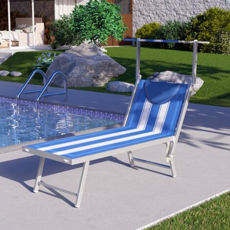 Juego de tumbonas para patio al aire libre, tumbona exterior, silla  reclinable, sillas de bronceado para piscina, tomar el sol, ajustable,  playa
