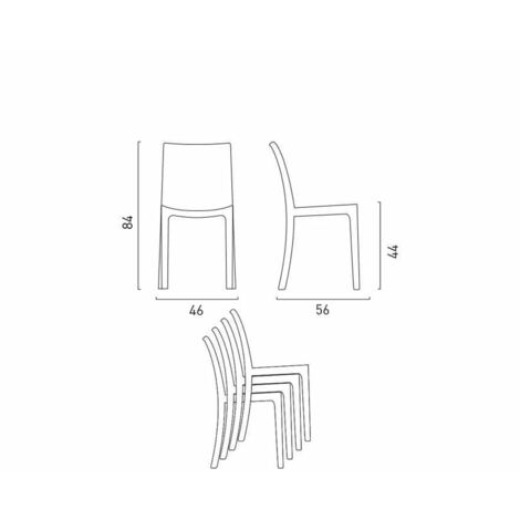 Mesa Cuadrada Beige 90x90 cm y 4 Sillas De Colores Elegance