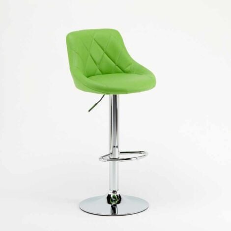 Taburete de bar cocina alto fijo giratorio ajustable respaldo Philadelphia - Verde