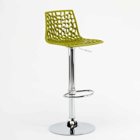 Taburete Grand Soleil SPIDER para cafetería bar cocina alto fijo giratorio reposapiés regulable - Verde