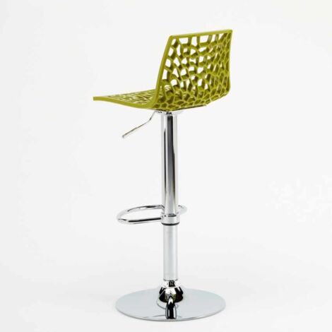 Taburete Grand Soleil SPIDER para cafetería bar cocina alto fijo giratorio reposapiés regulable - Verde