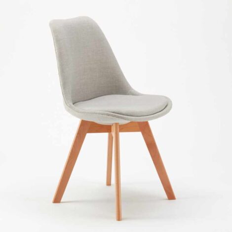 silla con cojín de tejido nórdico Goblet nordica plus para cocina y bar - Gris