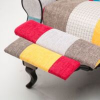 Sillón relax reclinable patchwork bergère de diseño moderno Throne
