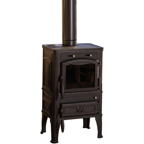 FUNDICIO - Estufa de Leña de Hierro Fundido Modelo LAVA de 12,5 kW